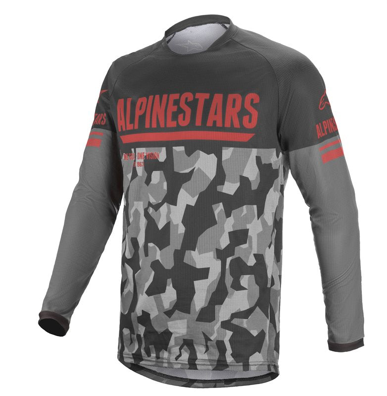 Alpinestars Venture R Jersey Grey Camo / Fluo Red