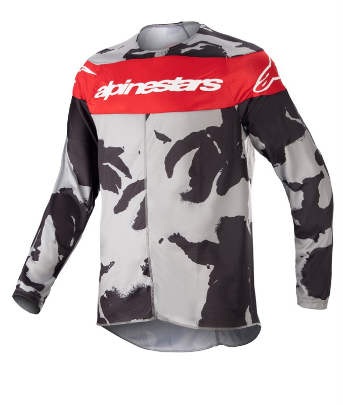 Alpinestars Youth Racer Tactical Jersey Cast Grey Camo / Mars Red