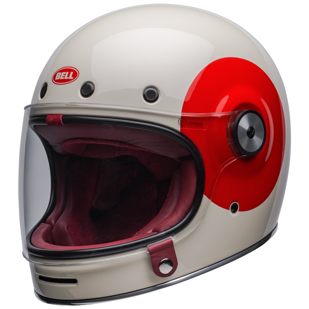 Bell Bullitt TT Full Face Helmet Vintage White / Oxblood