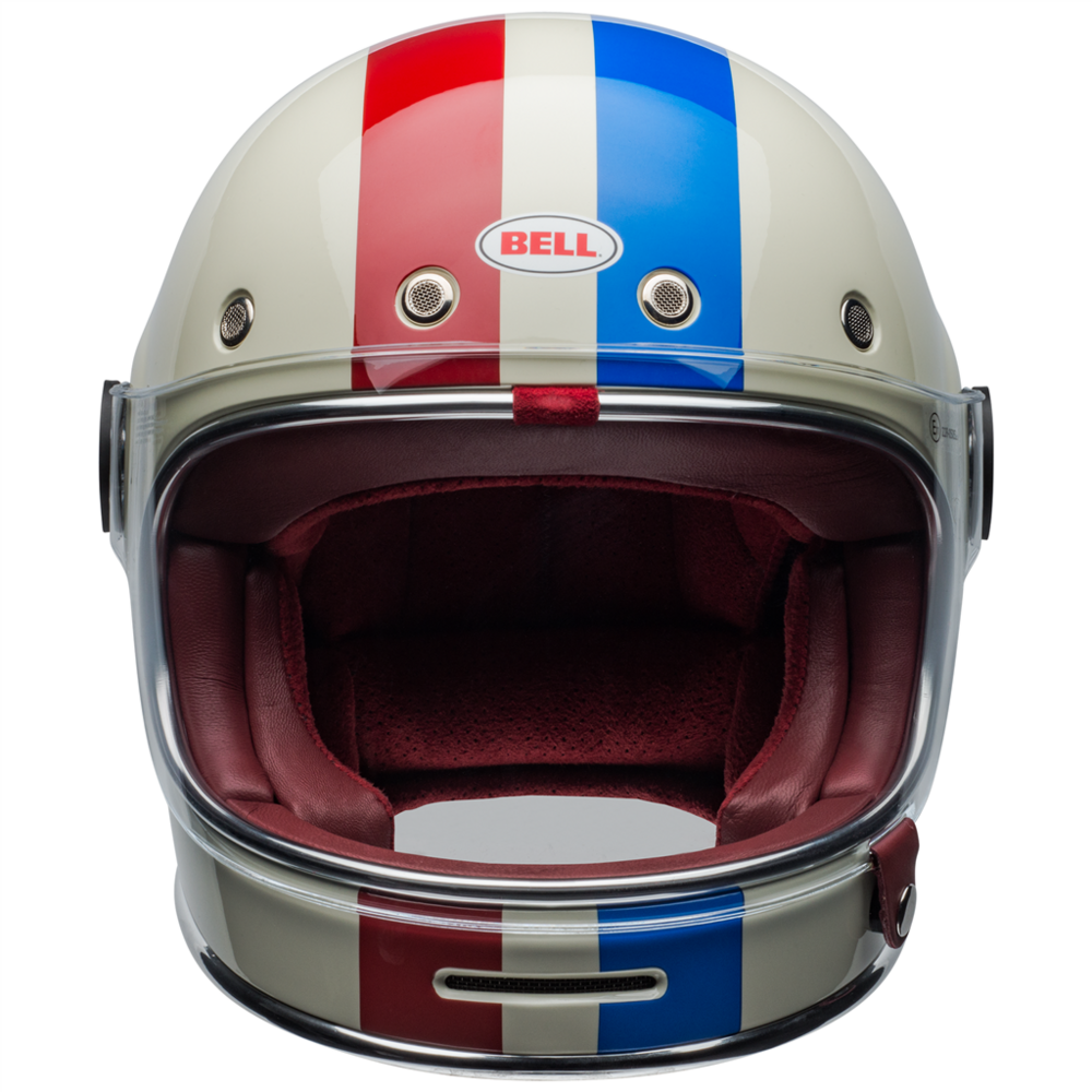 Bell Bullitt Command Full Face Helmet Vintage White / Oxblood / Blue