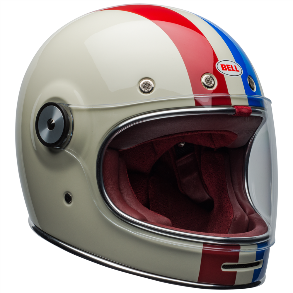 Bell Bullitt Command Full Face Helmet Vintage White / Oxblood / Blue