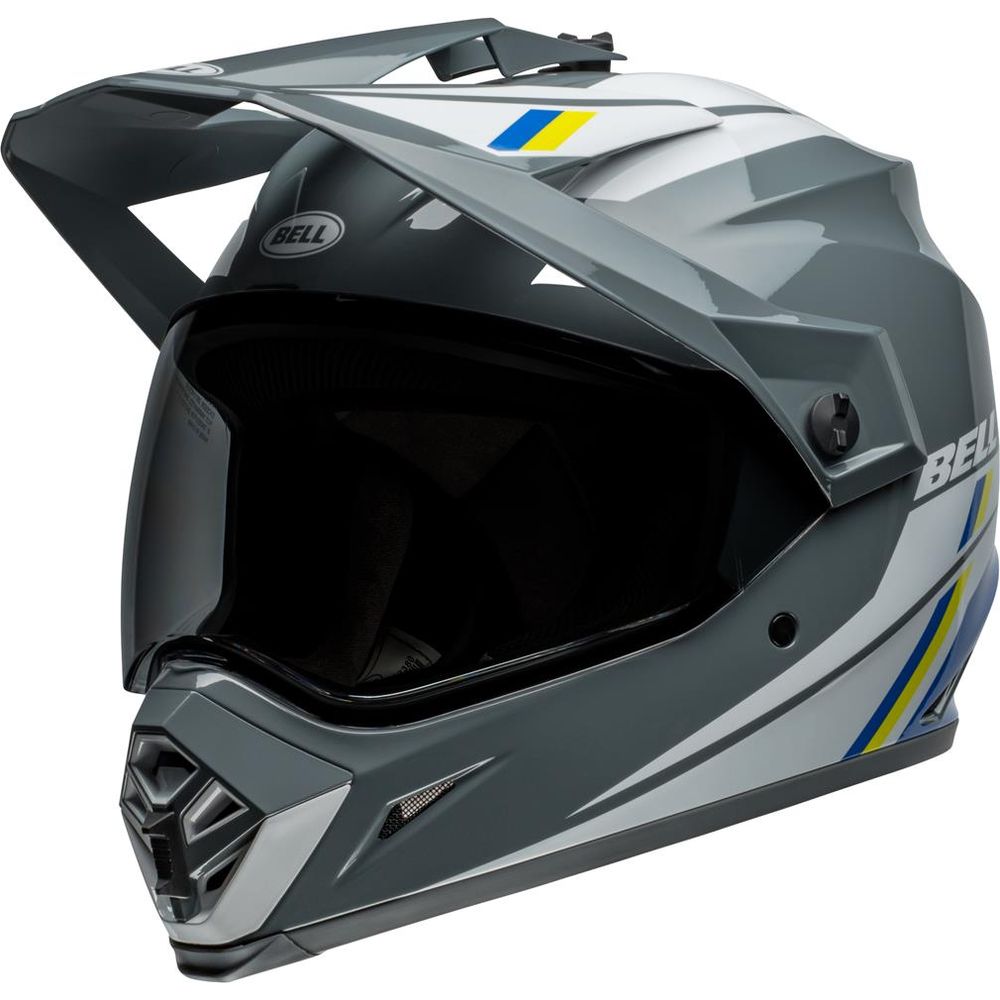 Bell MX-9 Adventure MIPS ECE22.06 Alpine Helmet Grey / Blue - FREE UK Shipping, FREE 365 Day Returns | Moto Central