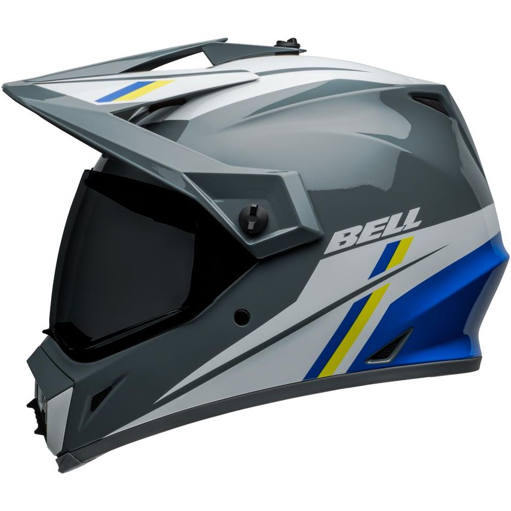 Bell MX-9 Adventure MIPS ECE22.06 Alpine Helmet Grey / Blue - FREE UK Shipping, FREE 365 Day Returns | Moto Central