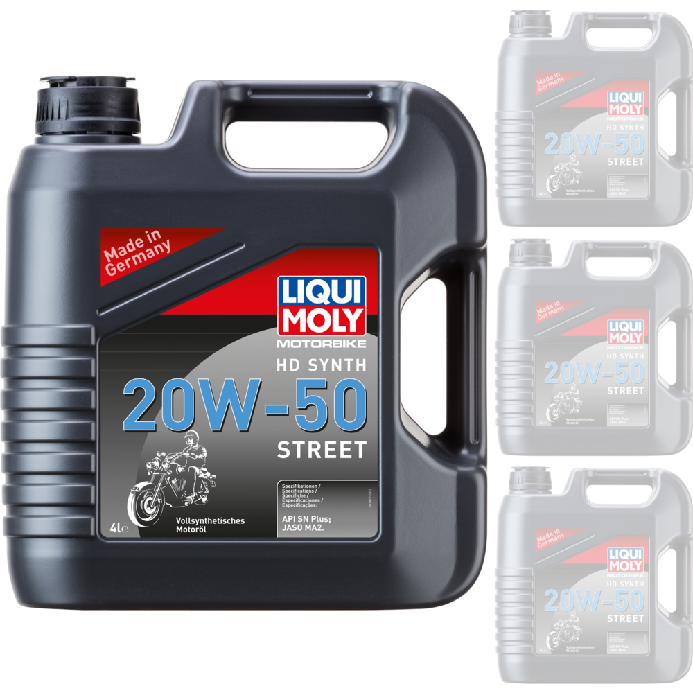 Liqui Moly 4 Stroke Fully Synthetic HD Street 20W-50 Oil - Box Of 4