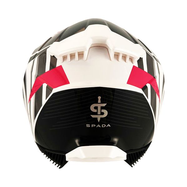 Spada SP18 Full Face Helmet White / Red - FREE UK Shipping, FREE 365 Day Returns | Moto Central