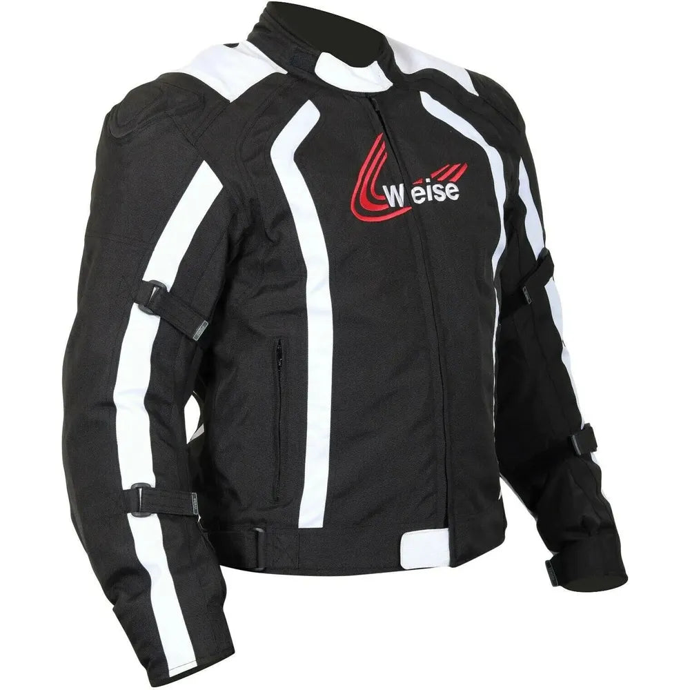 Weise Corsa Textile Jacket Black / White - FREE UK Shipping, FREE 365 Day Returns | Moto Central