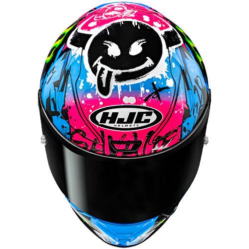 HJC RPHA 1 Quartararo Le Mans Special Full Face Helmet MC28 Black / Blue / Pink