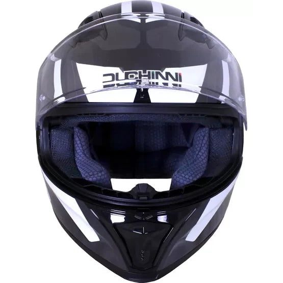 Duchinni D985 Full Face Helmet Black / White  - FREE UK Shipping, FREE 365 Day Returns | Moto Central