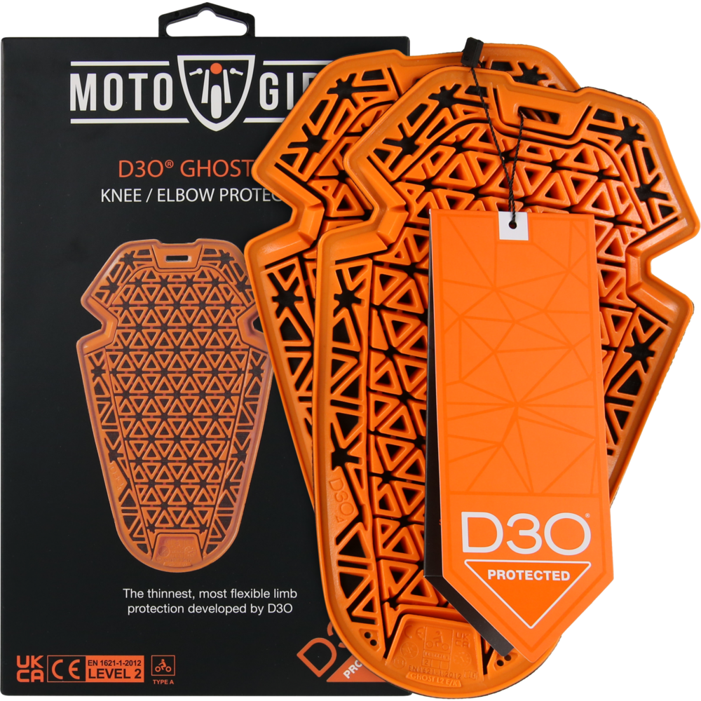 MotoGirl D3O Ghost L2 Ladies Knee / Elbow Protector Orange - Pair