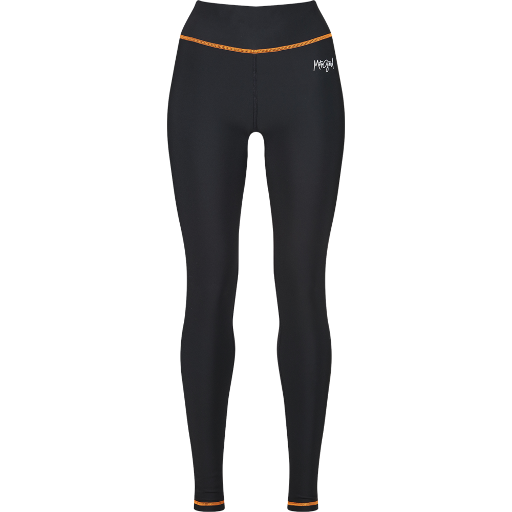 MotoGirl Mid-Layer Ladies Leggings Black / Orange