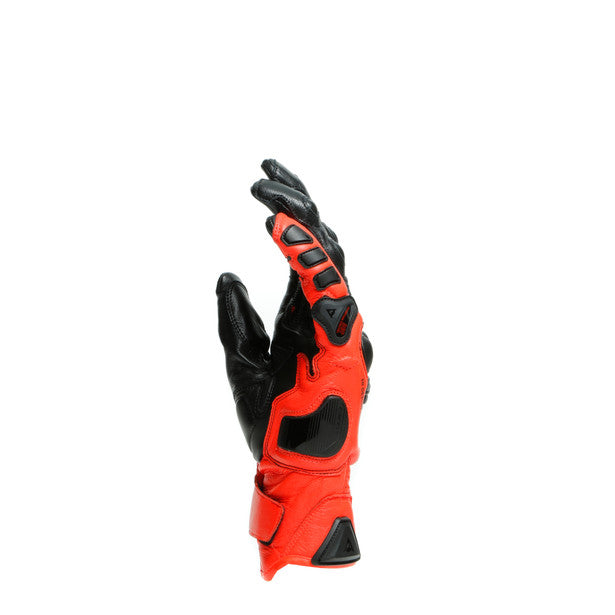 Dainese 4 Stroke 2 Leather Gloves Black / Fluo Red