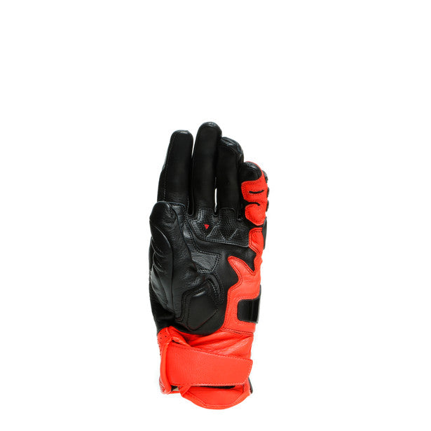 Dainese 4 Stroke 2 Leather Gloves Black / Fluo Red