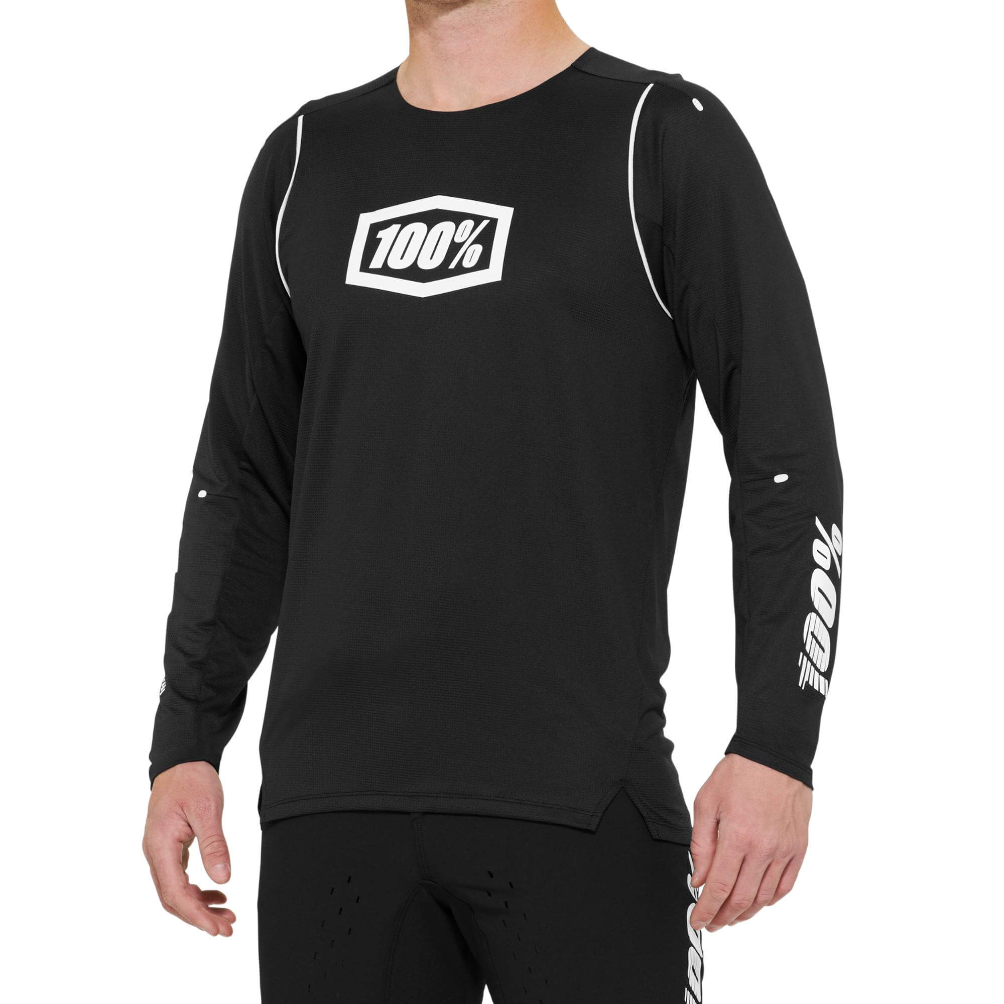 100% R-Core X Long Sleeves Jersey Black - FREE UK Shipping, FREE 365 Day Returns | Moto Central