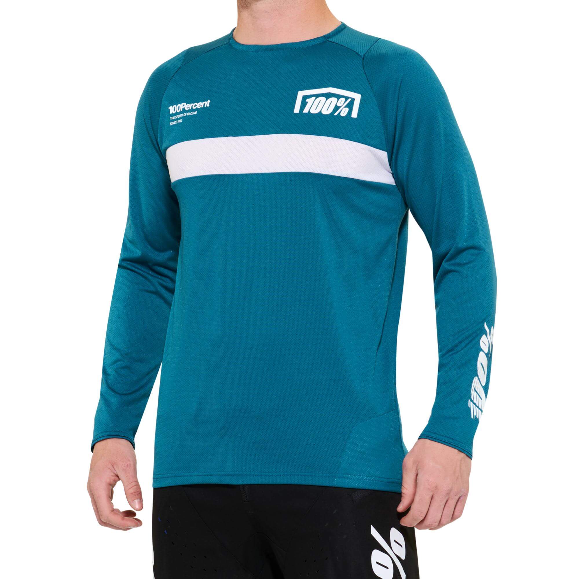 100% R-Core Long Sleeves Jersey Gulf - FREE UK Shipping, FREE 365 Day Returns | Moto Central