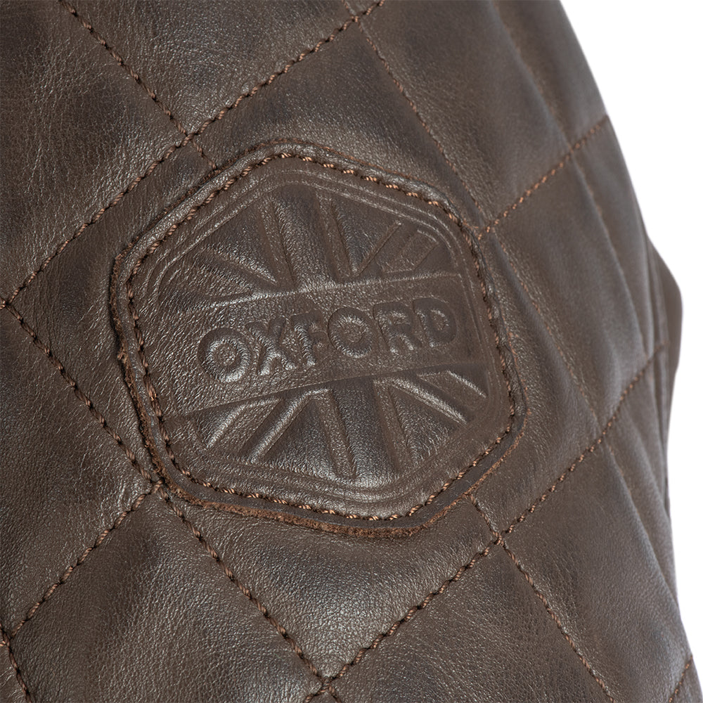 Oxford Route 73 2.0 Leather Jacket Brown