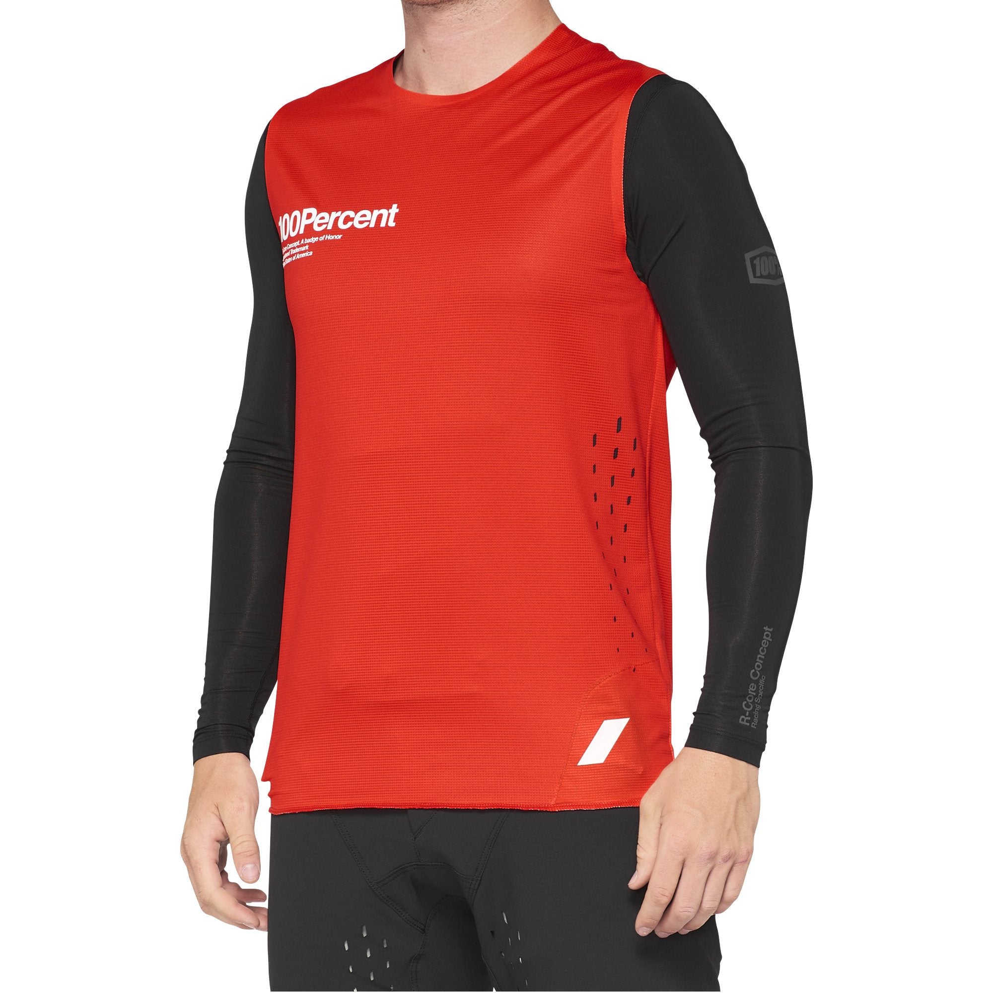 100% R-Core Concept Sleeveless Jersey Red - FREE UK Shipping, FREE 365 Day Returns | Moto Central