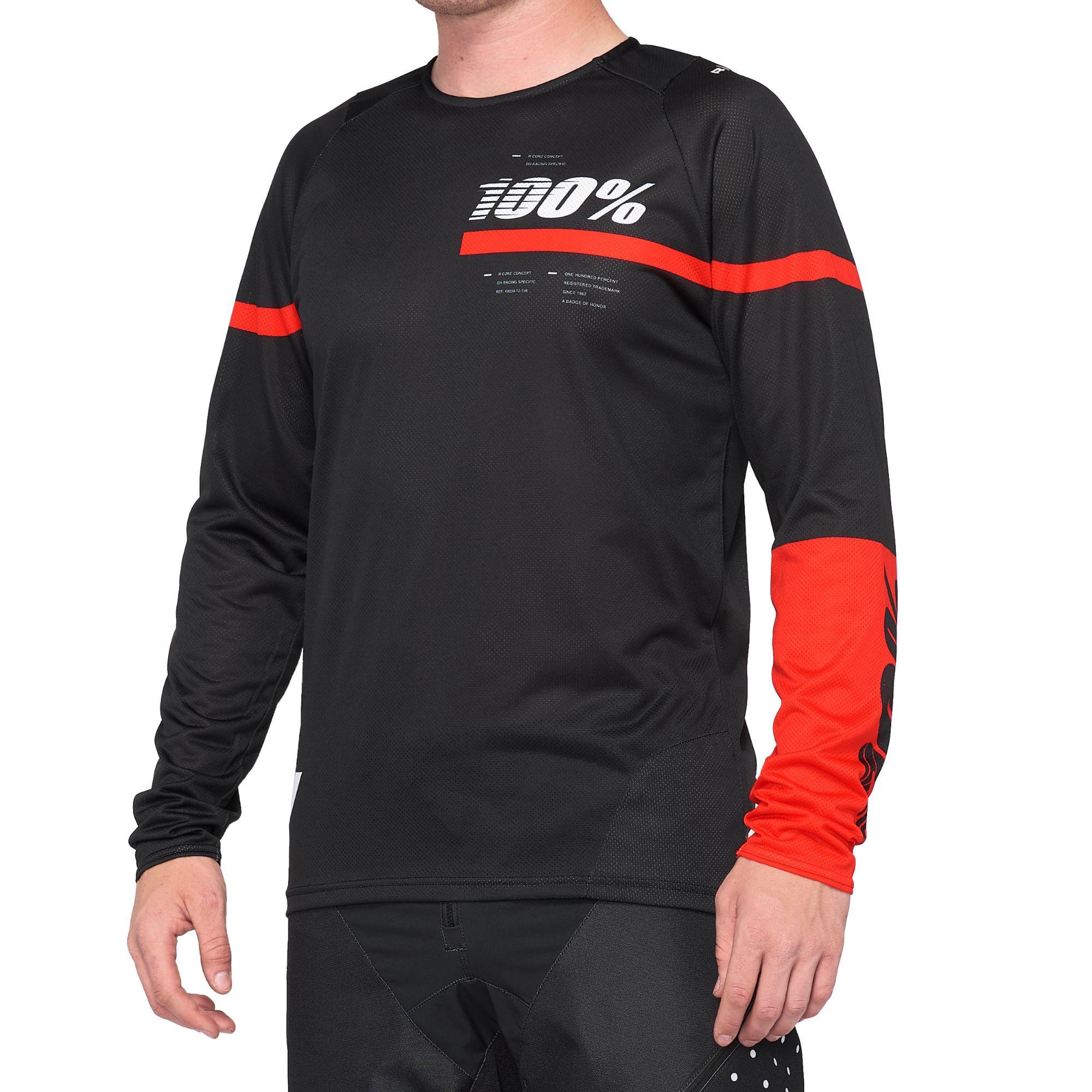 100% R-Core Jersey Black / Red - FREE UK Shipping, FREE 365 Day Returns | Moto Central