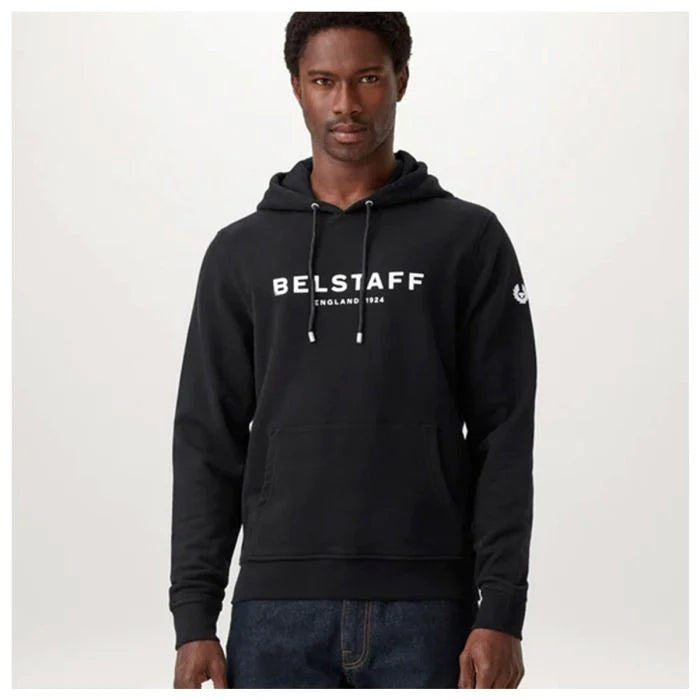 Belstaff 1924 Hoodie Black / White - FREE UK Shipping, FREE 365 Day Returns | Moto Central