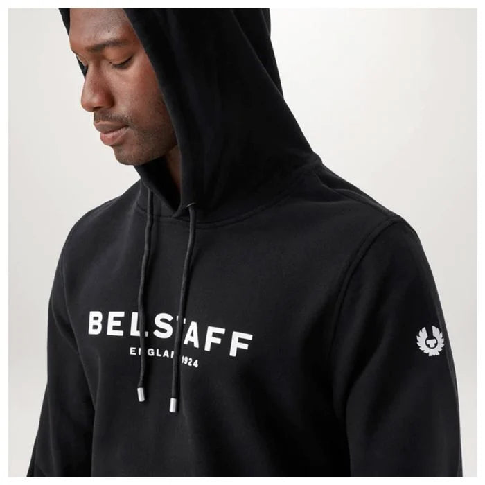 Belstaff 1924 Hoodie Black / White - FREE UK Shipping, FREE 365 Day Returns | Moto Central