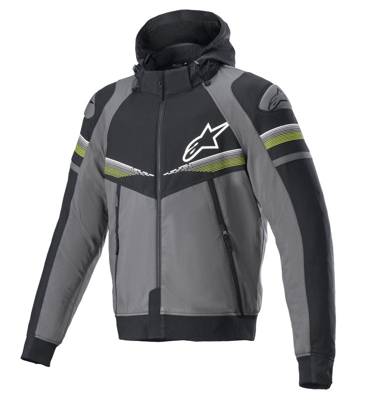 Alpinestars Sektor V2 Tech Hoodie Tar Grey / Black / Fluo Yellow