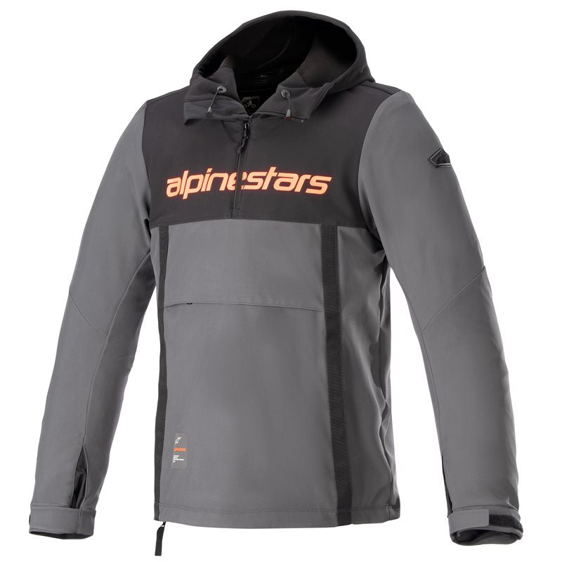 Alpinestars Sherpa Hoodie Black / Tar Grey / Fluo Red