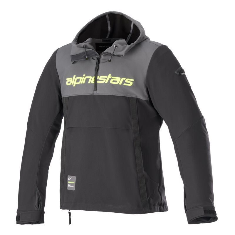 Alpinestars Sherpa Hoodie Tar Grey / Black / Fluo Yellow