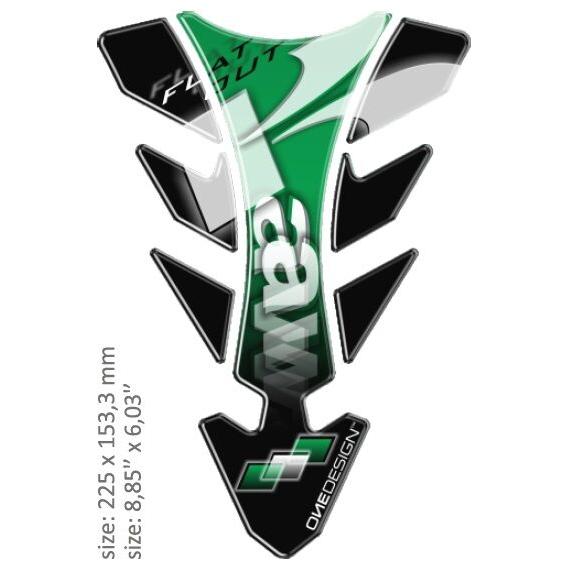 One Design Future Kawasaki Tank Pad Green