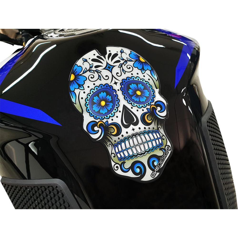 One Design Tank Pad Blue Skull