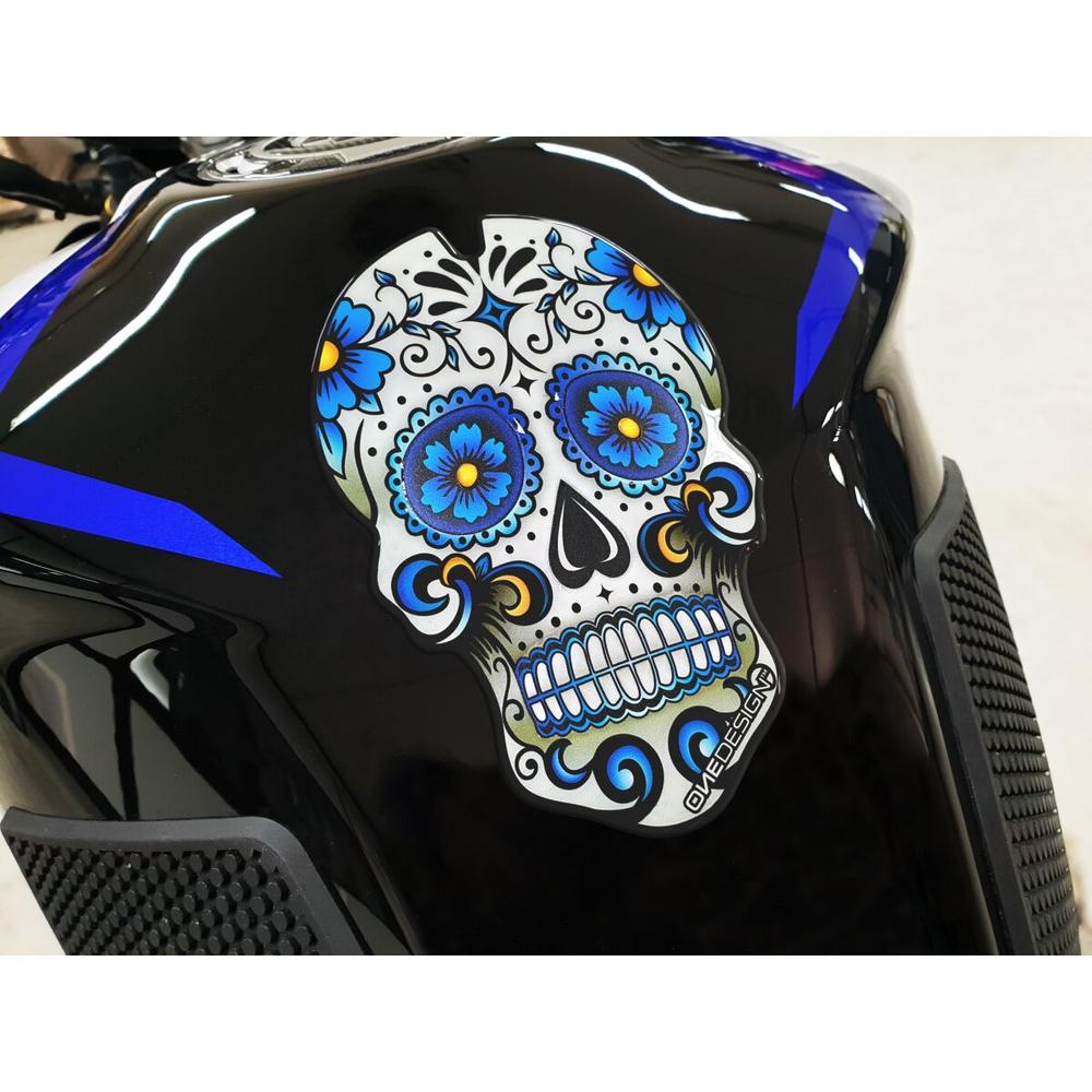 One Design Tank Pad Blue Skull