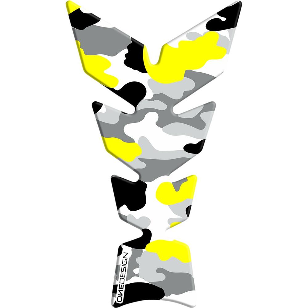 One Design Moon Tank Pad Camo Fluo Yellow - FREE UK Shipping, FREE 365 Day Returns | Moto Central