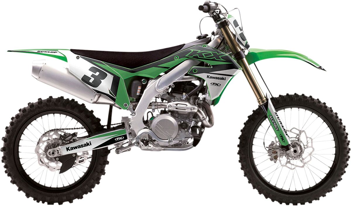 Factory Effex EVO19 Series Graphic Kit Black / Green For Kawasaki KX 65 A 2000