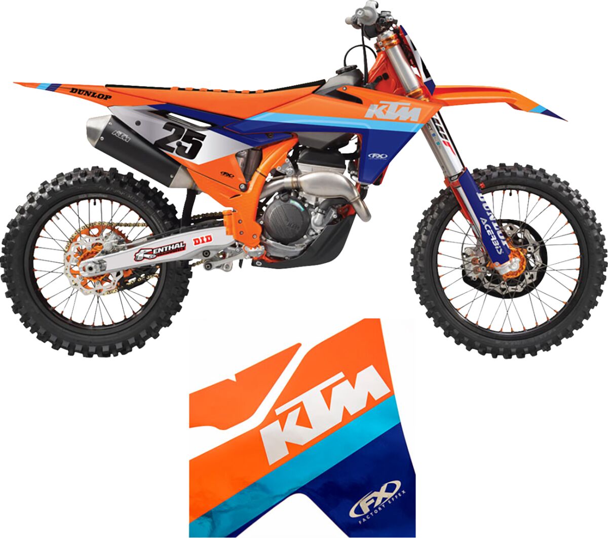 Factory Effex Candy Chrome Series Shroud SK Graphic Kit Orange For KTM EXC 250 2017