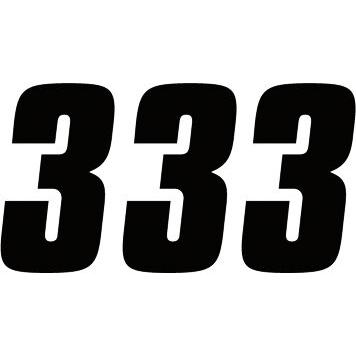 Factory Effex Number #3 Stickers Black - 4 Inch