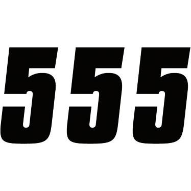 Factory Effex Number #5 Stickers Black - 4 Inch