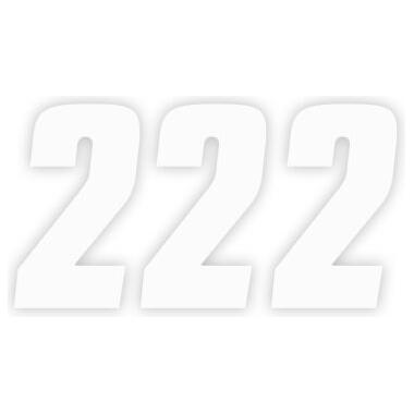 Factory Effex Number #2 Stickers White - 4 Inch