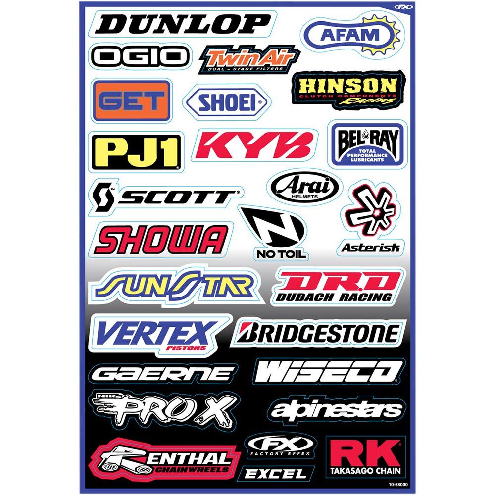 Factory Effex Sponsor Sticker Kit A Multi