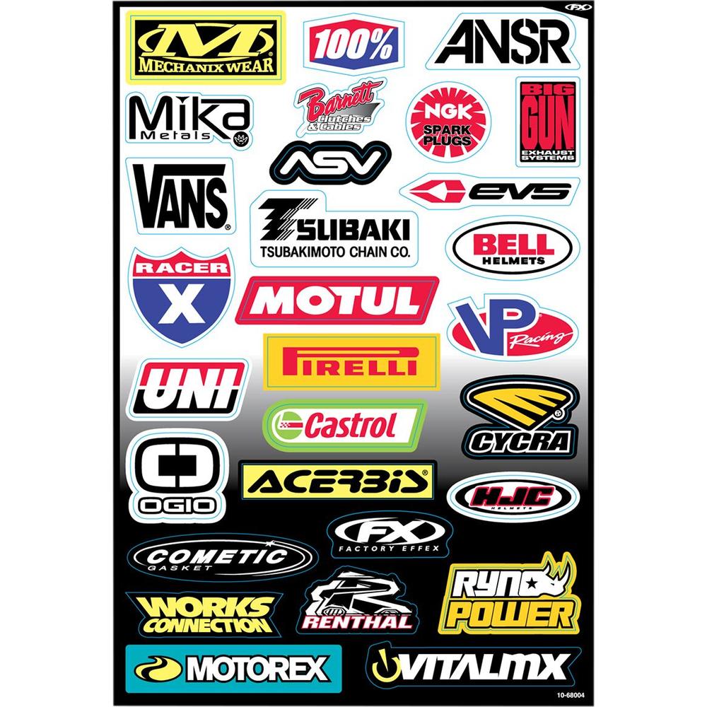 Factory Effex Sponsor Sticker Kit C Multi