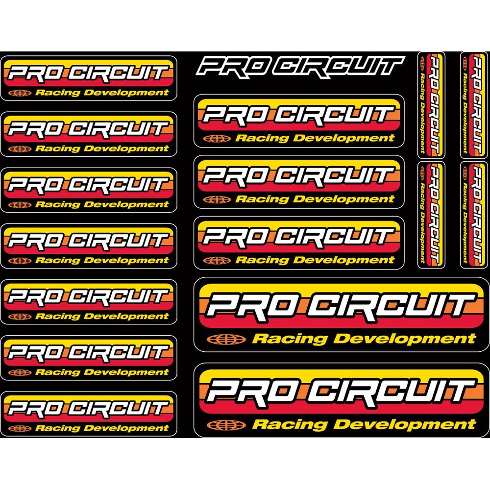 Pro Circuit Logo Decals Sheet - FREE UK Shipping, FREE 365 Day Returns | Moto Central