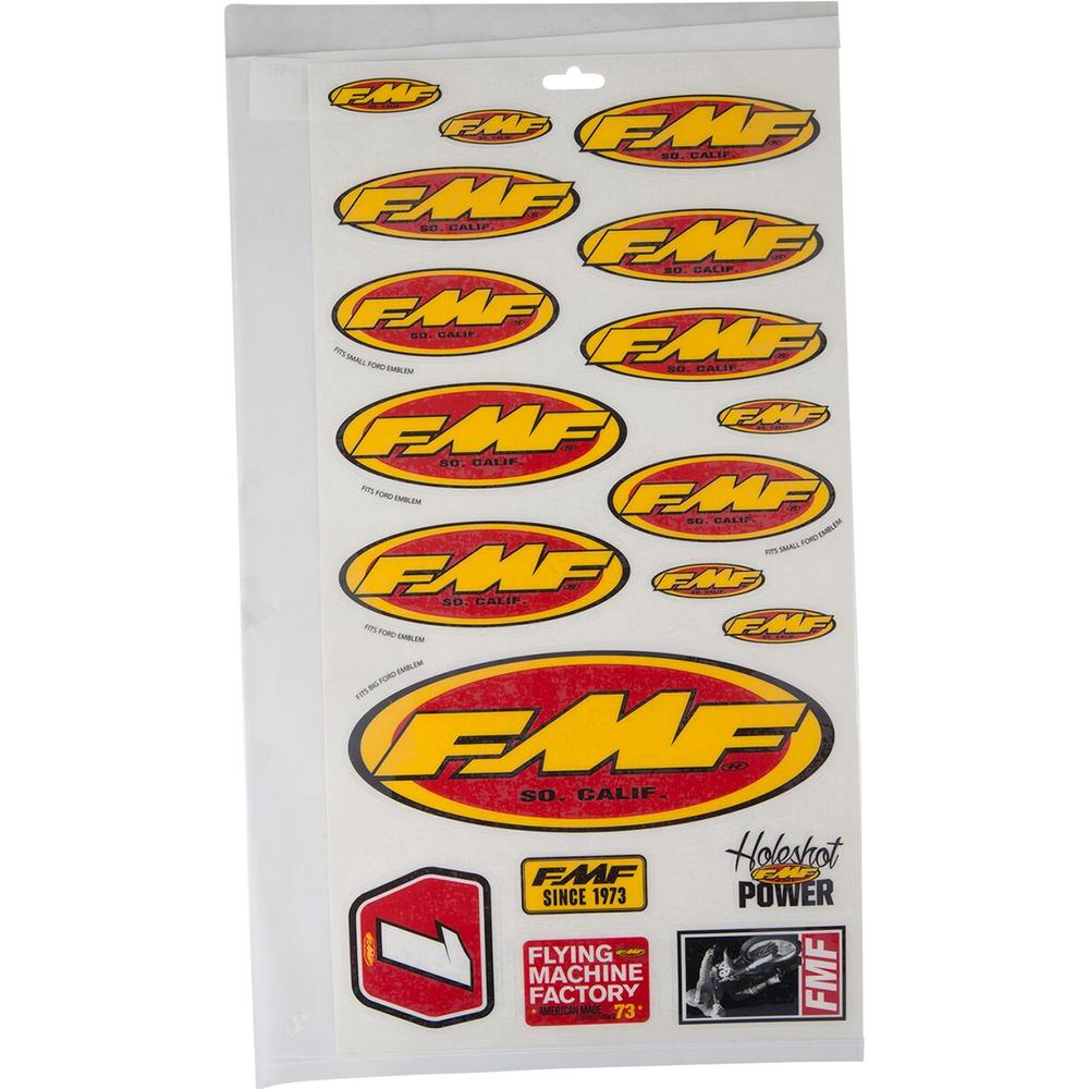 FMF Assorted Sticker Sheet Black / Red / White / Yellow