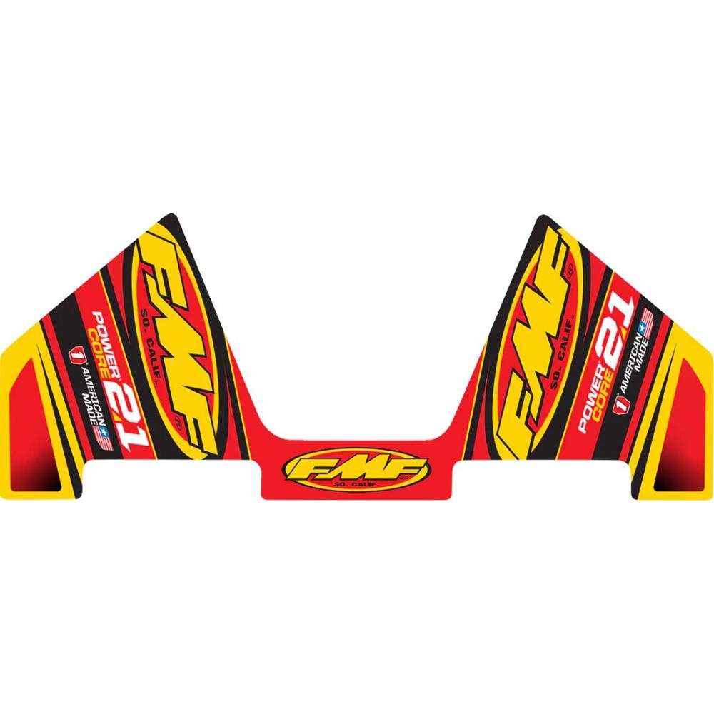 FMF Decal Replacement Powercore 2.1 Mylar Red / Yellow