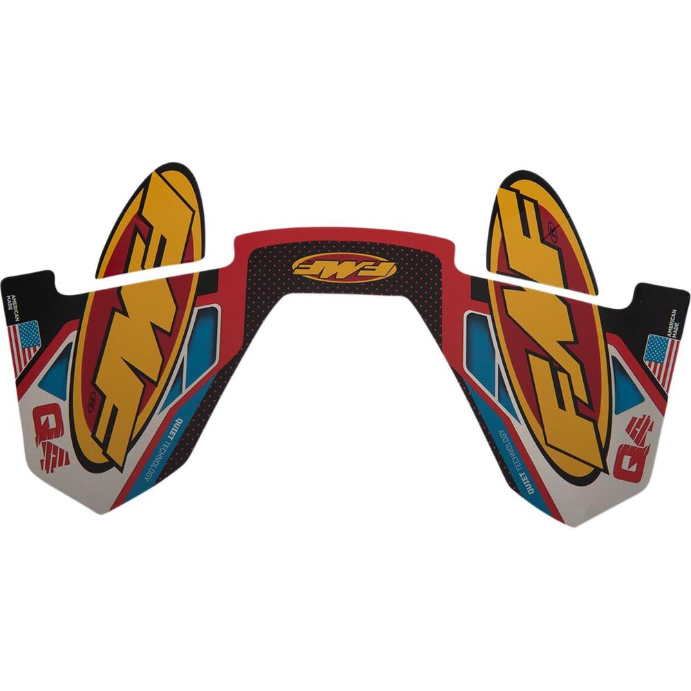 FMF Q4 HEX Exhaust Replacement Decal Black / Red / Yellow