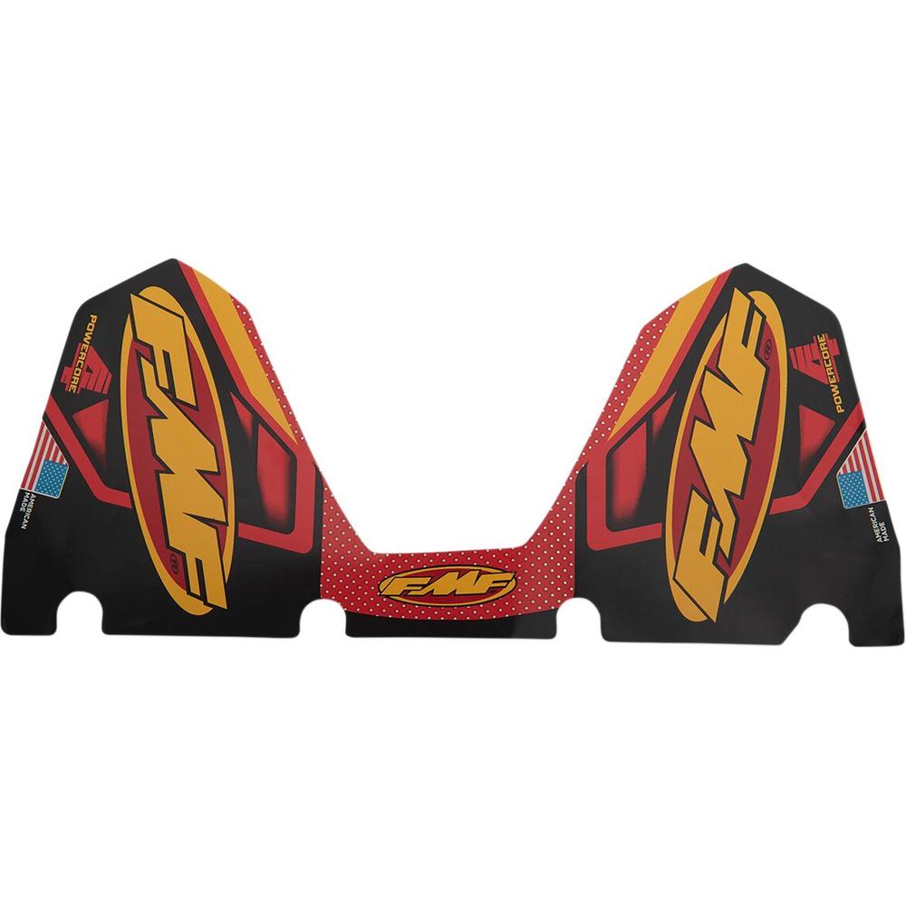 FMF Powercore 4 Exhaust Replacement Decal Black / Red / Yellow