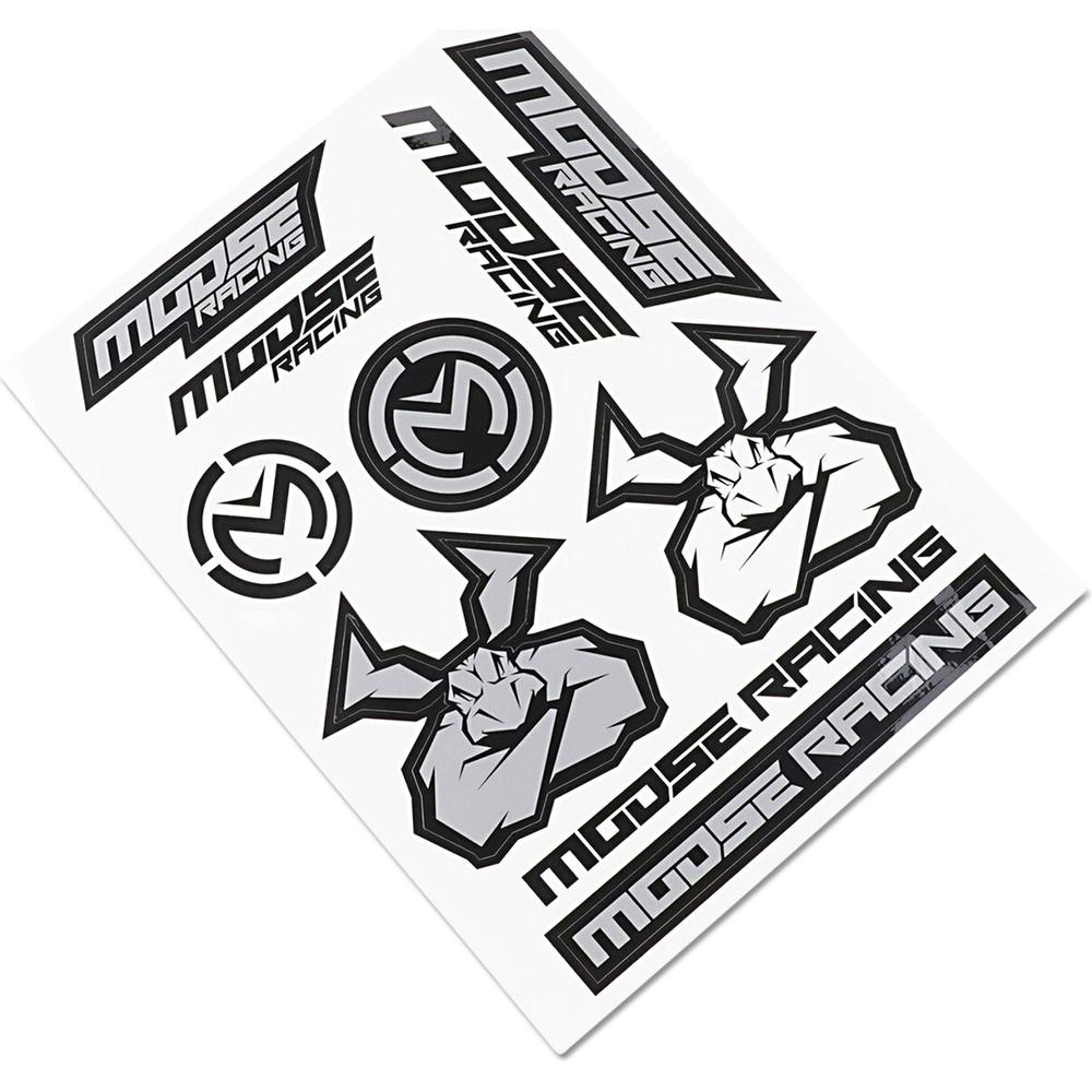 Moose Racing Agroid Decal Sheet Black / Silver