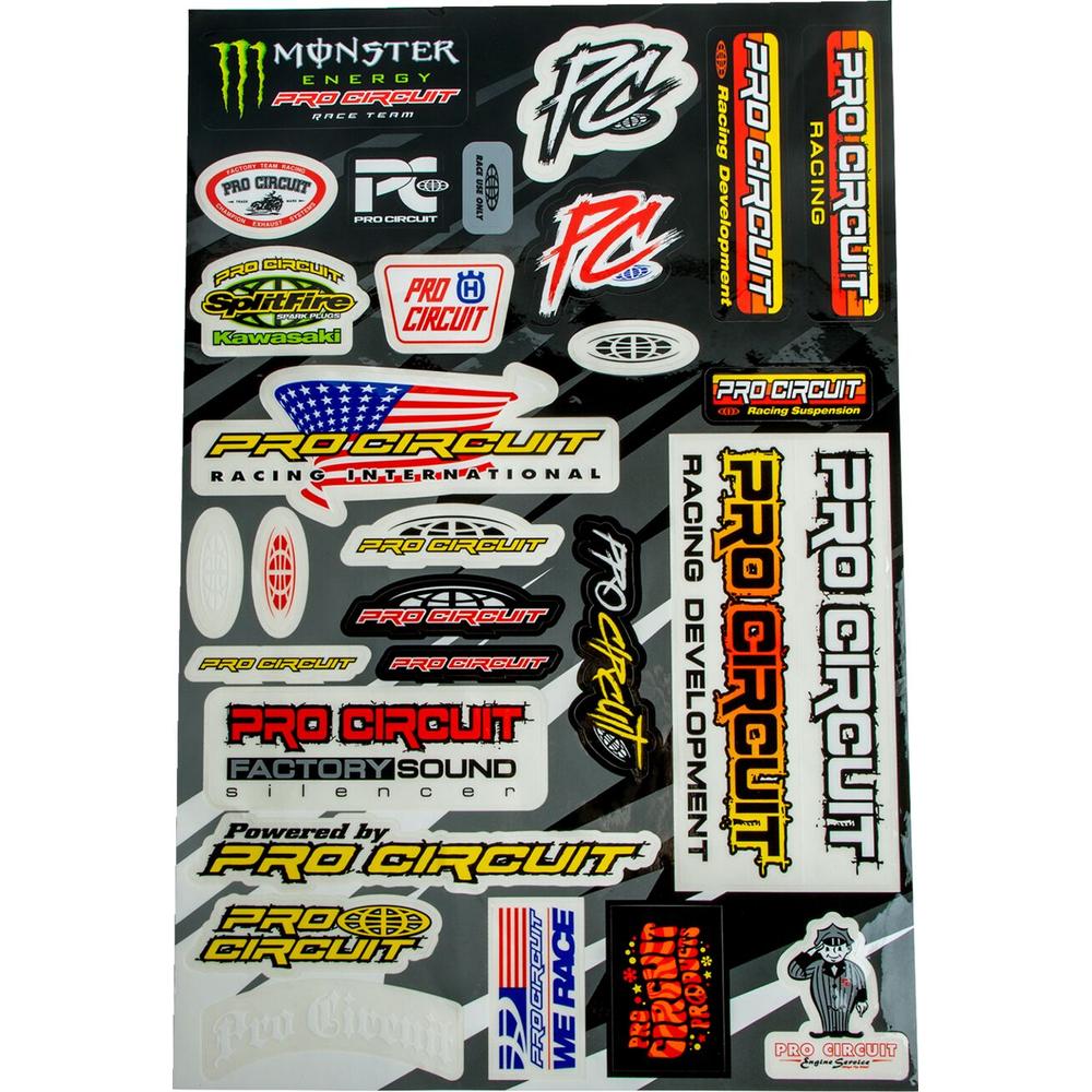 Pro Circuit Deluxe Decal Sheet - FREE UK Shipping, FREE 365 Day Returns | Moto Central