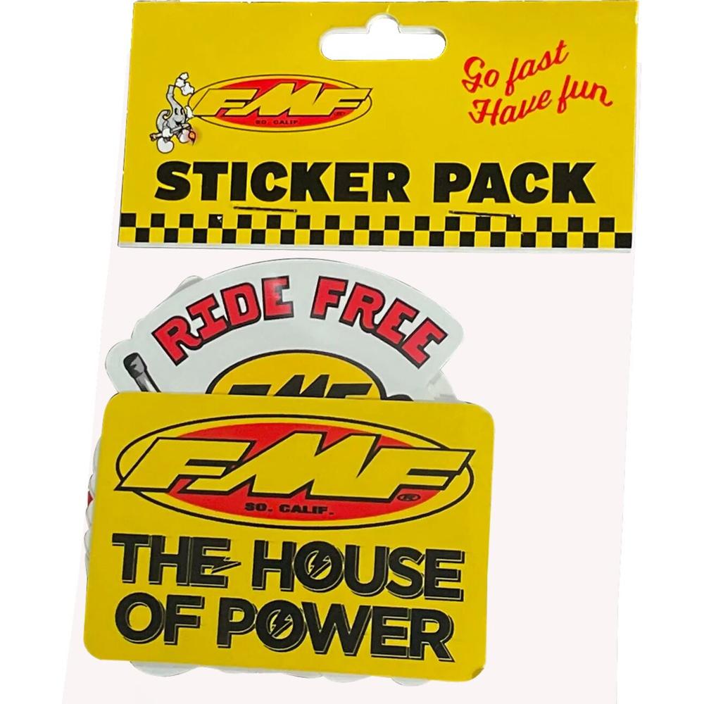 FMF Go Fast Have Fun Decal Sticker Pack Red / Yellow