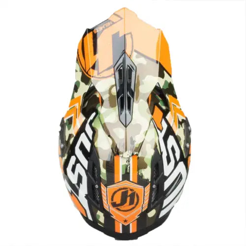 Just1 J12 Carbon MX Helmet Kombat Orange  - FREE UK Delivery - Moto Central