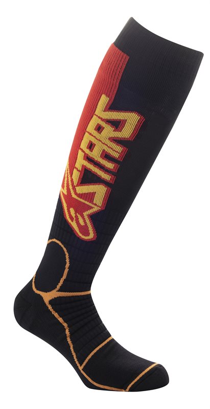 Alpinestars MX Pro Socks Black / Yellow Tangerine