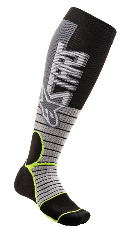 Alpinestars MX Pro Socks Cool Grey / Fluo Yellow