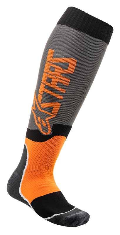 Alpinestars MX Plus-2 Socks Cool Grey / Fluo Orange