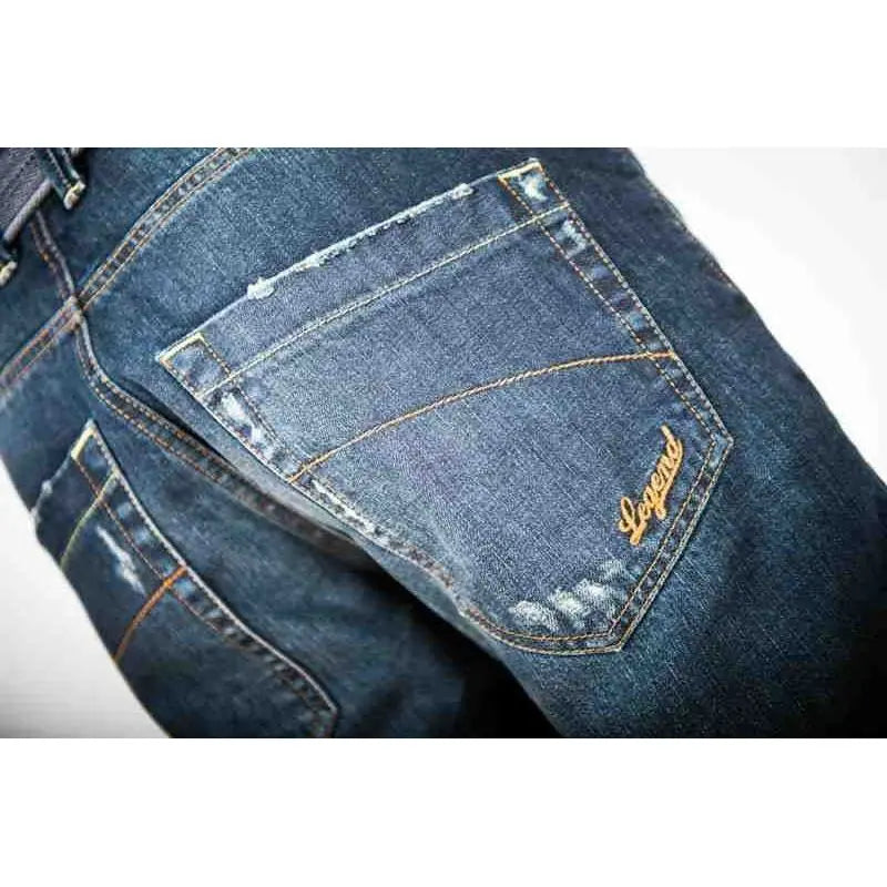 PMJ Legend Cafe Racer Denim Jeans Mid Blue - FREE UK Shipping, FREE 365 Day Returns | Moto Central